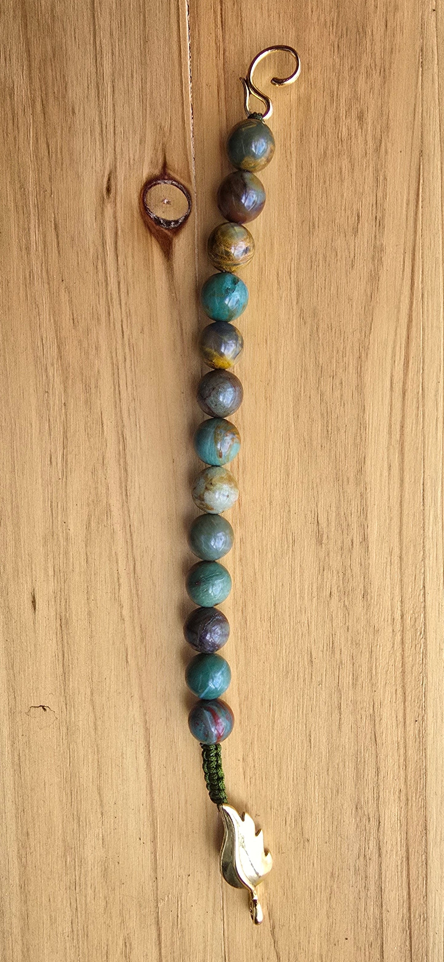 Dragon Blood Jade Leaf Bracelet