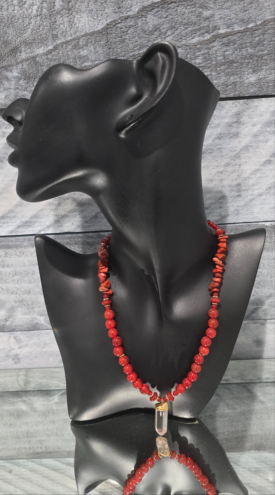 Carnelian and Red Jasper Necklace