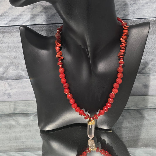 Carnelian and Red Jasper Necklace