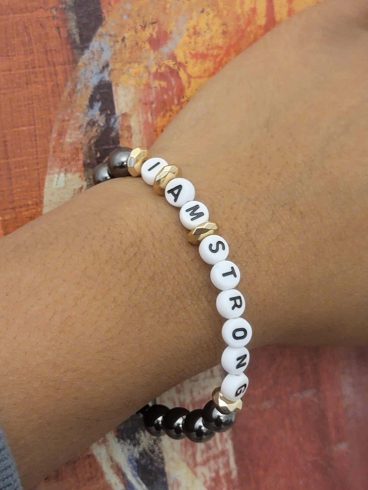 I Am Strong Affirmation Bracelet