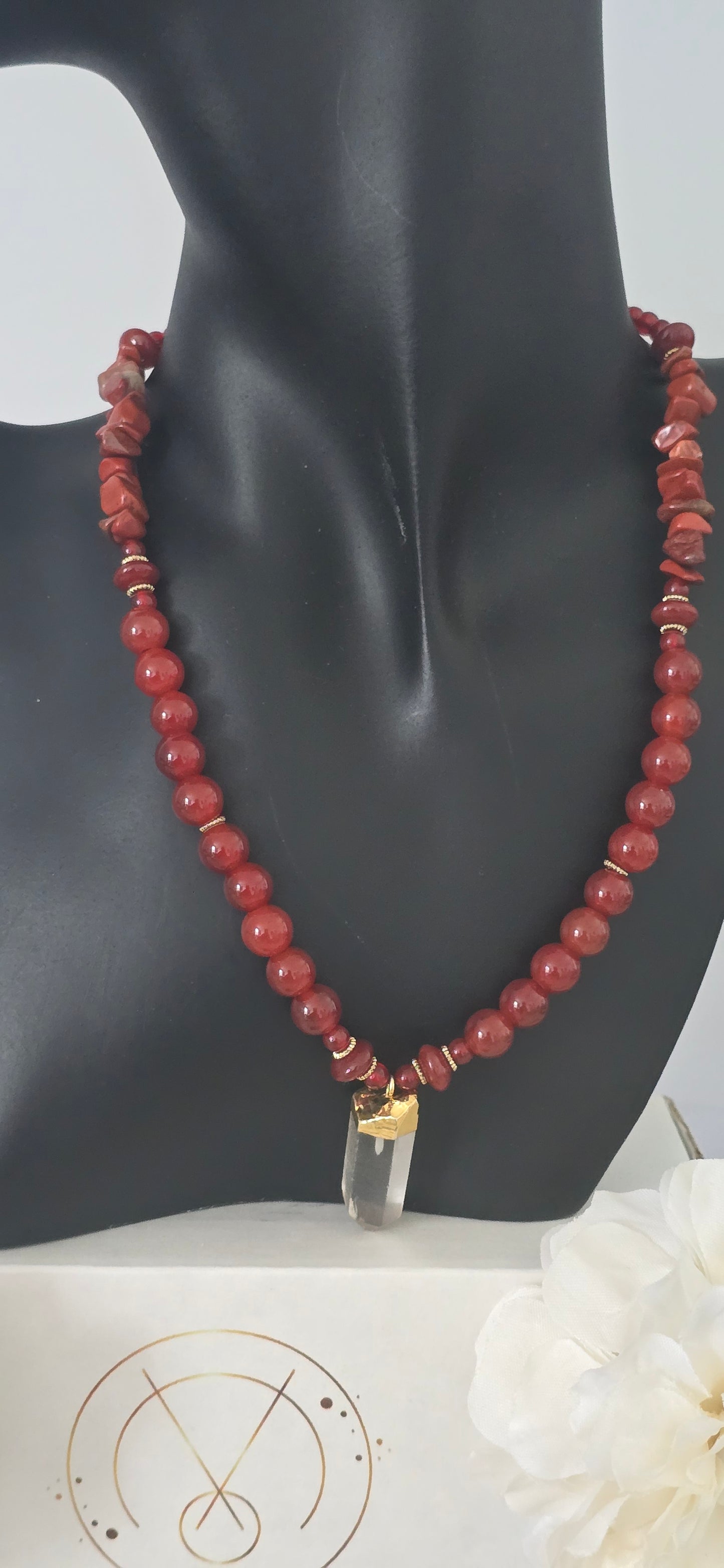 Carnelian and Red Jasper Necklace