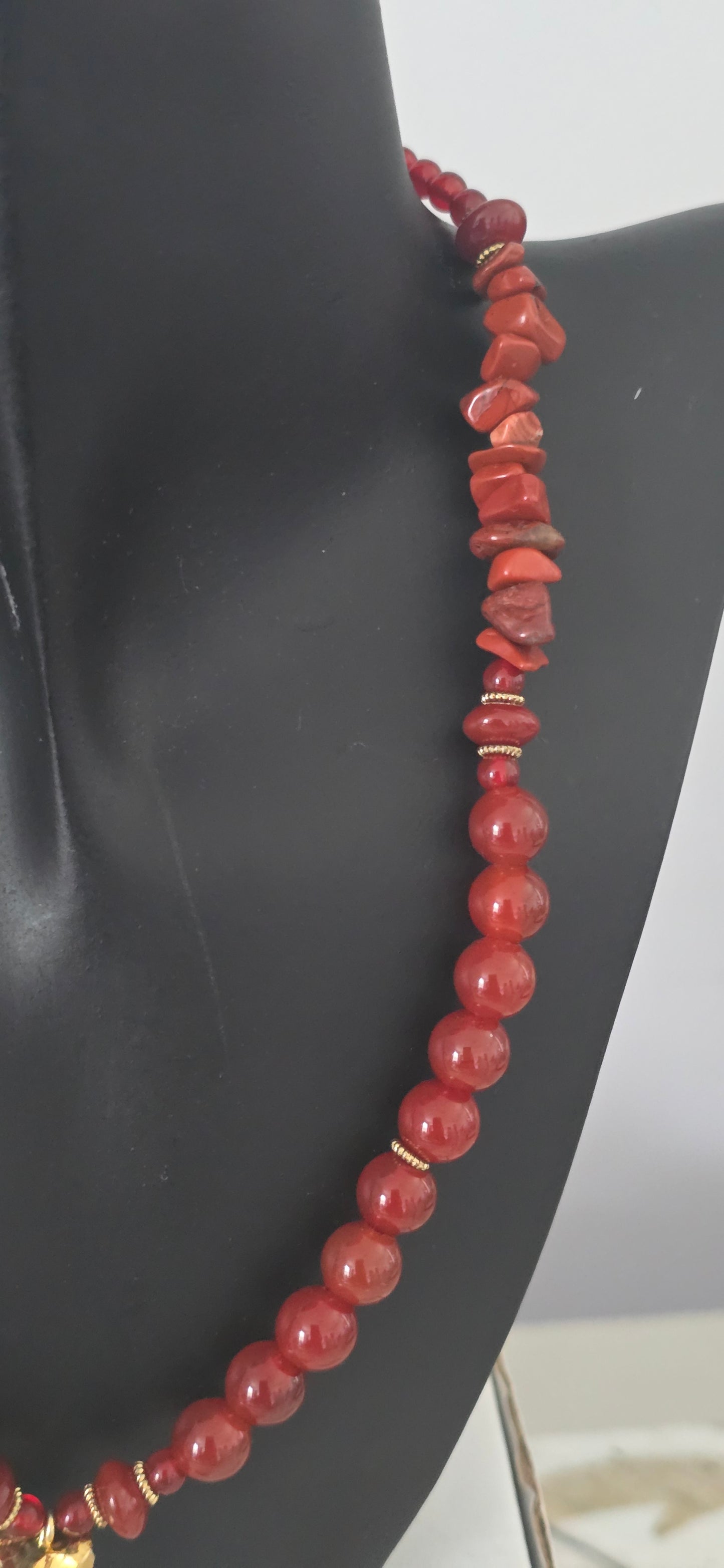 Carnelian and Red Jasper Necklace