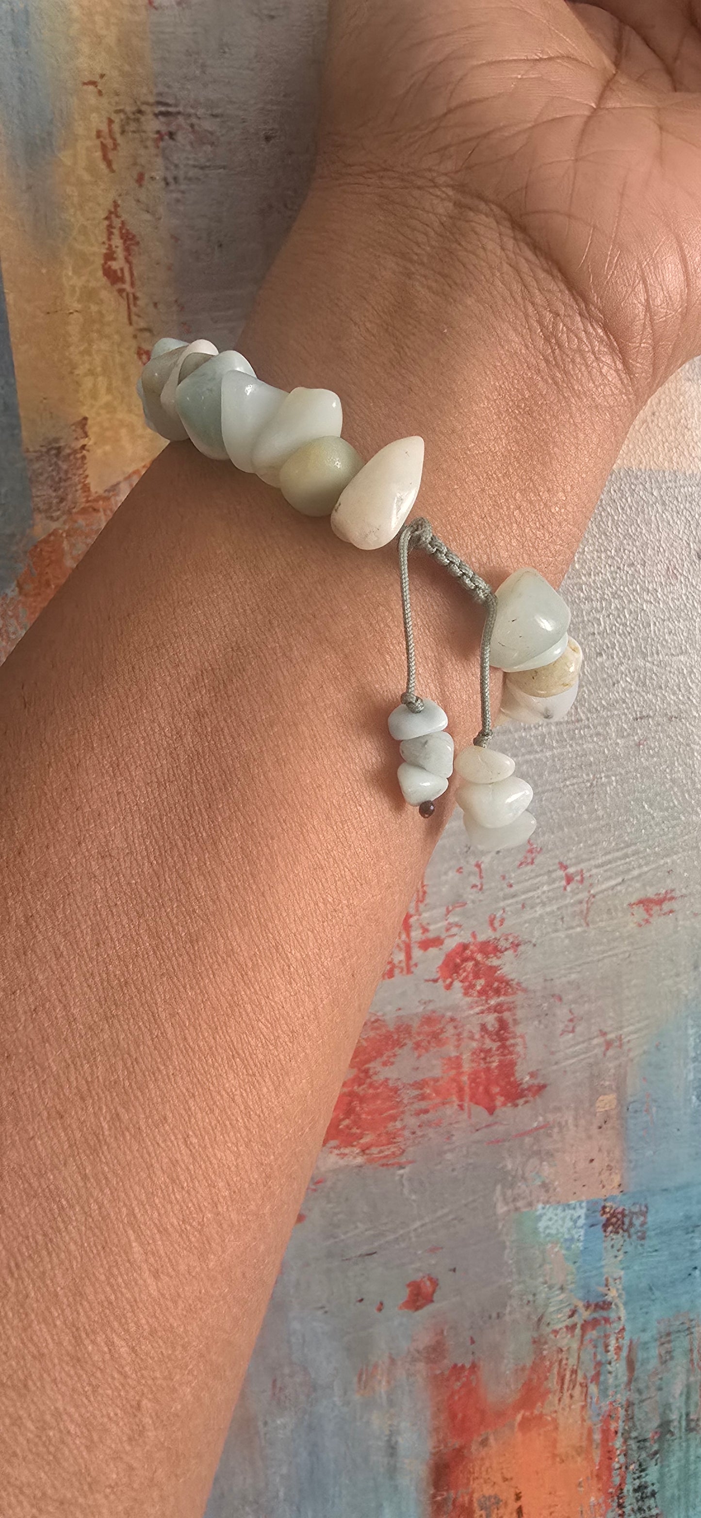 Pulsera de piedras preciosas de amazonita