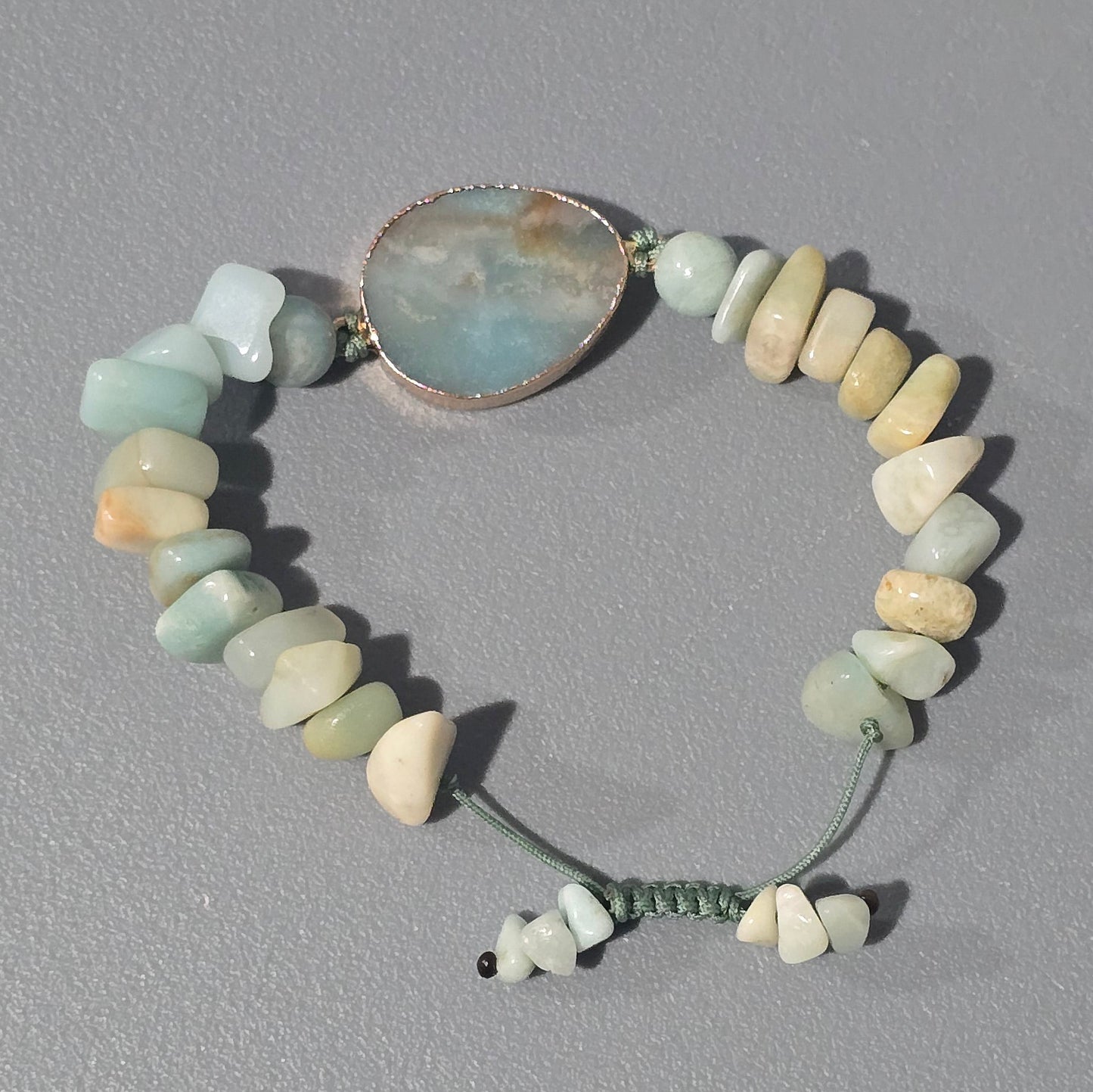 Pulsera de piedras preciosas de amazonita