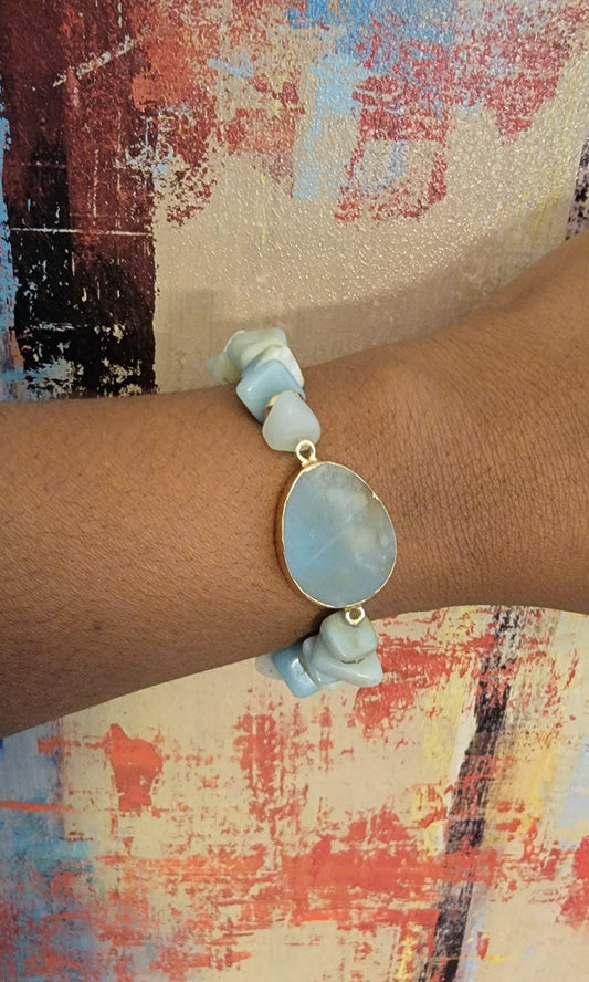 Pulsera de piedras preciosas de amazonita