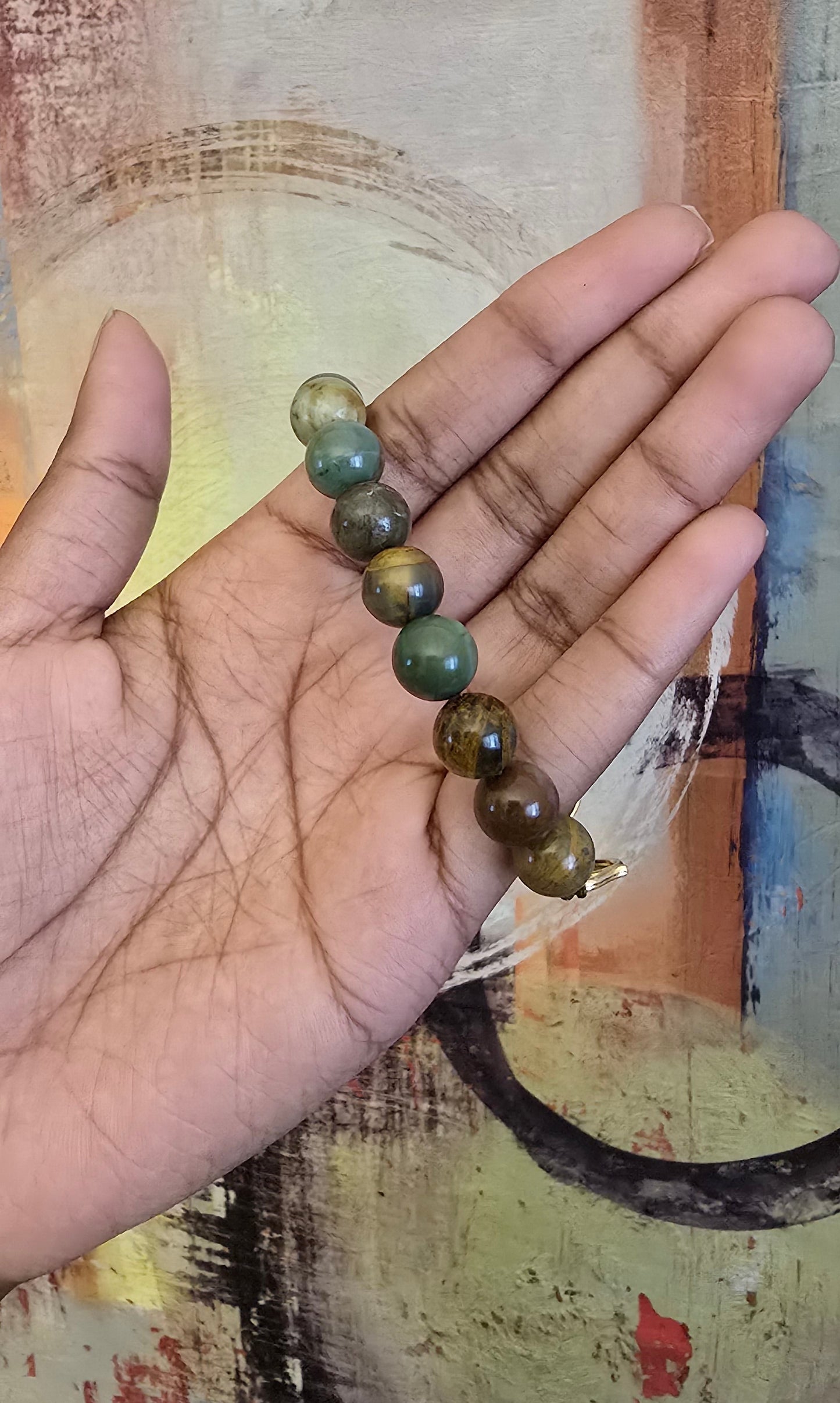 Dragon Blood Jade Leaf Bracelet