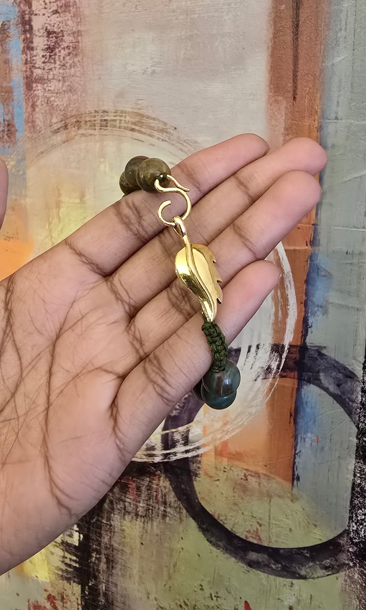 Dragon Blood Jade Leaf Bracelet