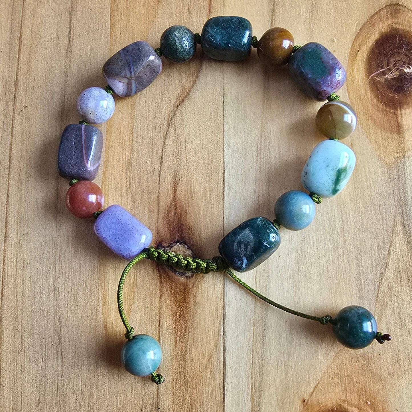 Indian Agate Cuboid Bracelet