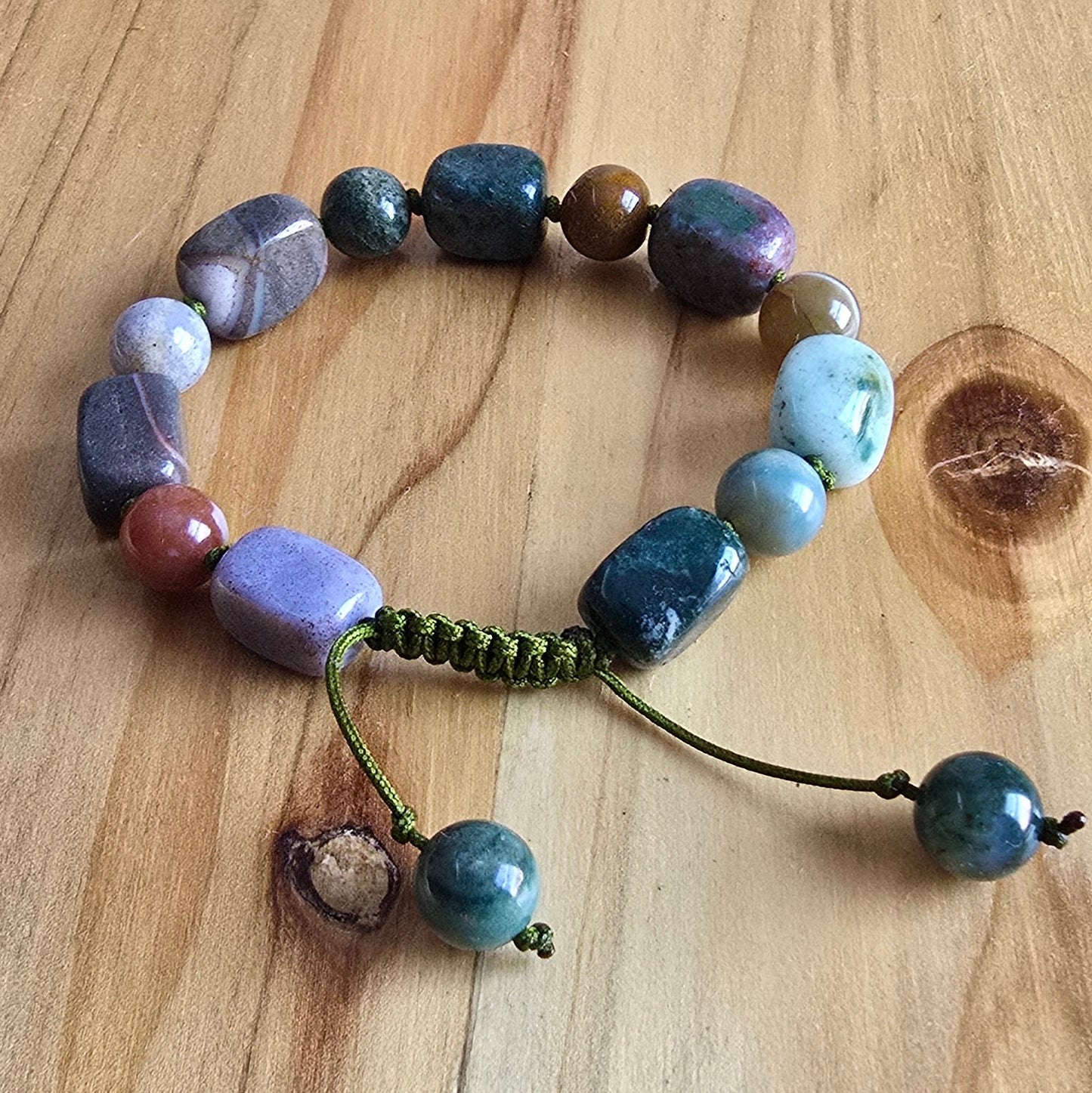 Indian Agate Cuboid Bracelet
