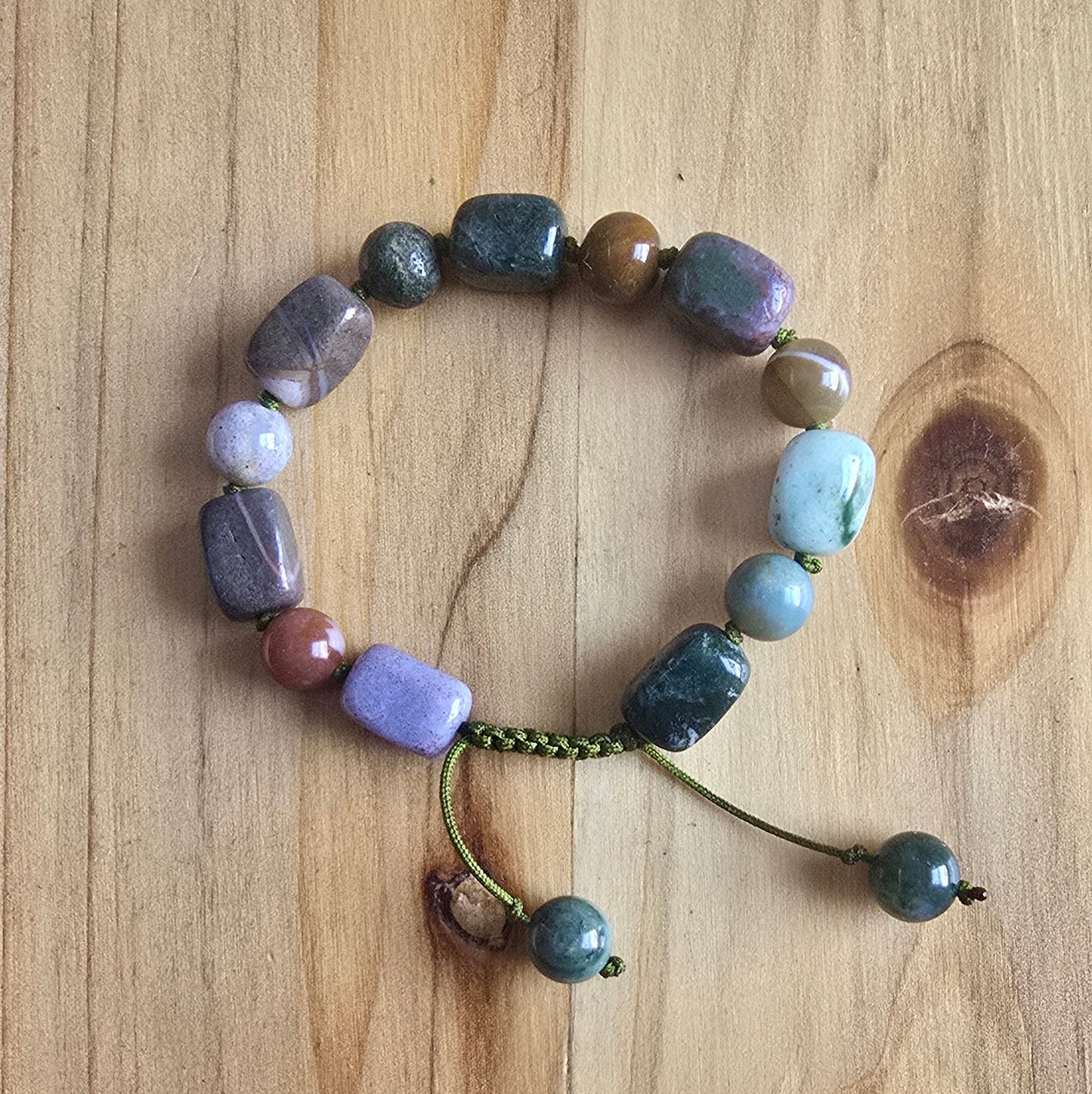 Indian Agate Cuboid Bracelet