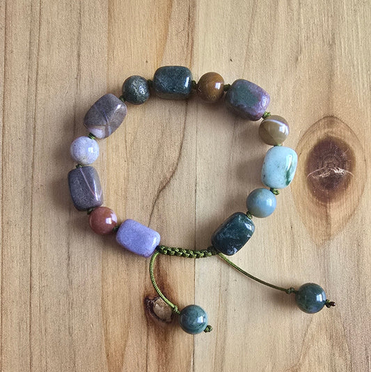 Indian Agate Cuboid Bracelet
