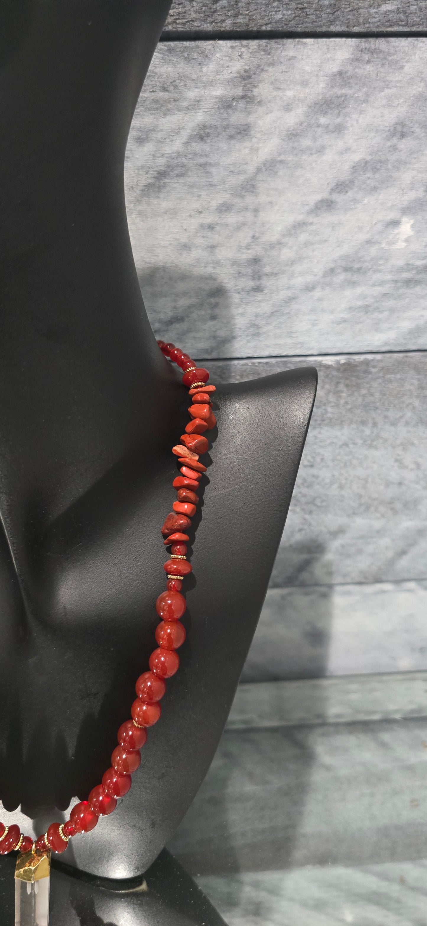Carnelian and Red Jasper Necklace