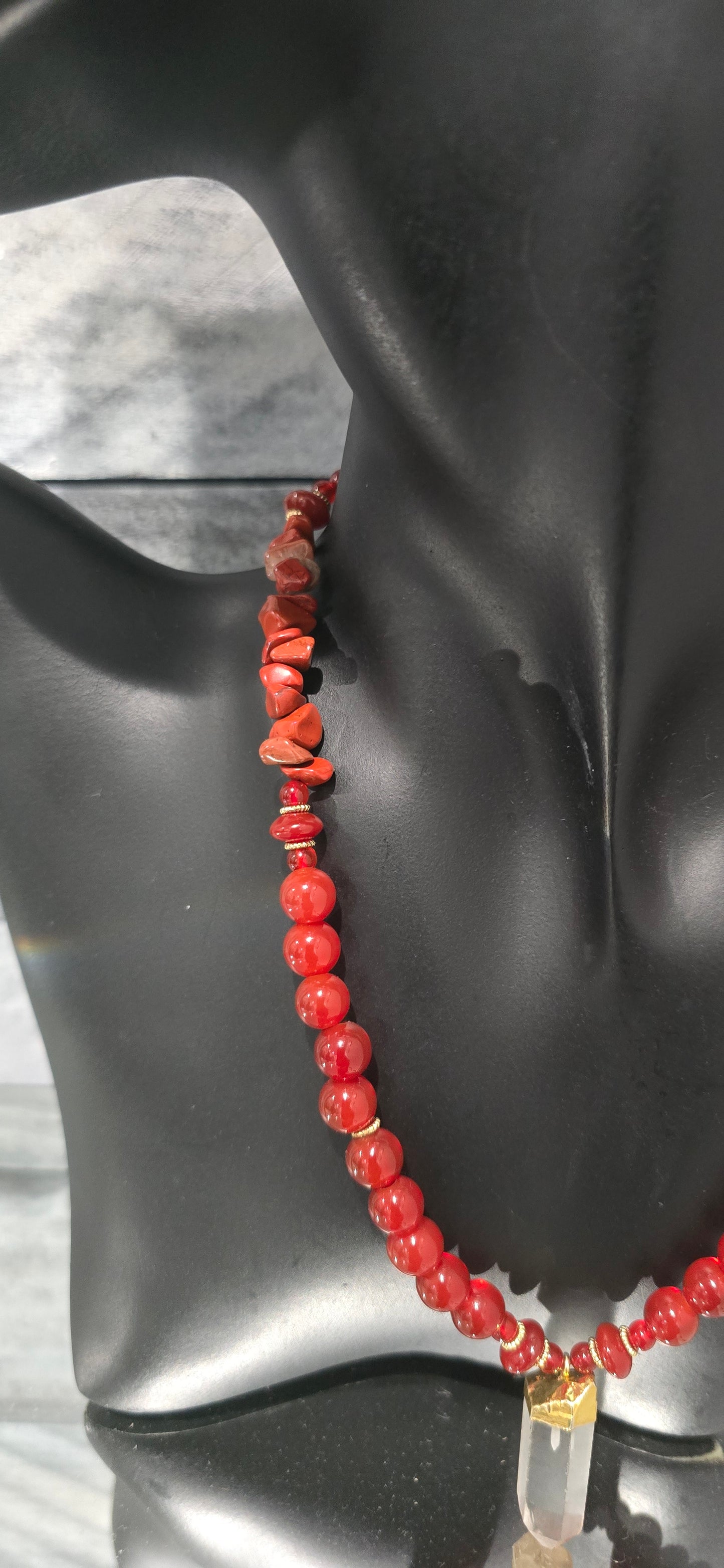 Carnelian and Red Jasper Necklace