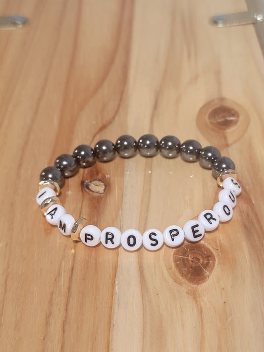 I Am Prosperous Affirmation Bracelet