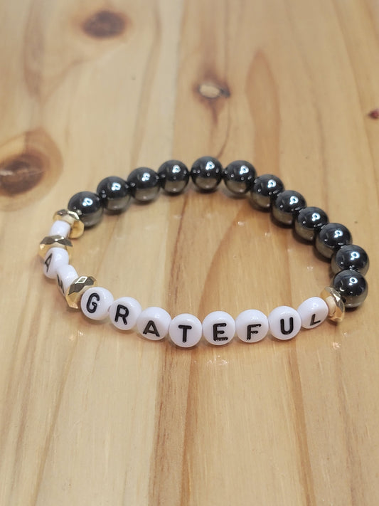 I Am Grateful Affirmation Bracelet
