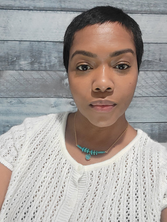 Collier de perles turquoise