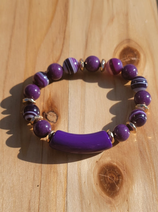Pulsera de piedras preciosas Purple Dream